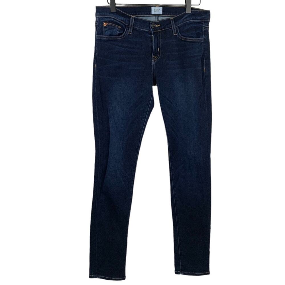 Hudson Jeans Low Rise Skinny Dark Wash Straight Leg Slim Casual Denim Jeans 28